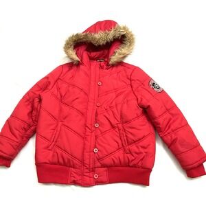 Vintage Y2K Apple Bottoms Puffer Jacket 1X Removable Faux Fur Hood Hip Hop Nelly